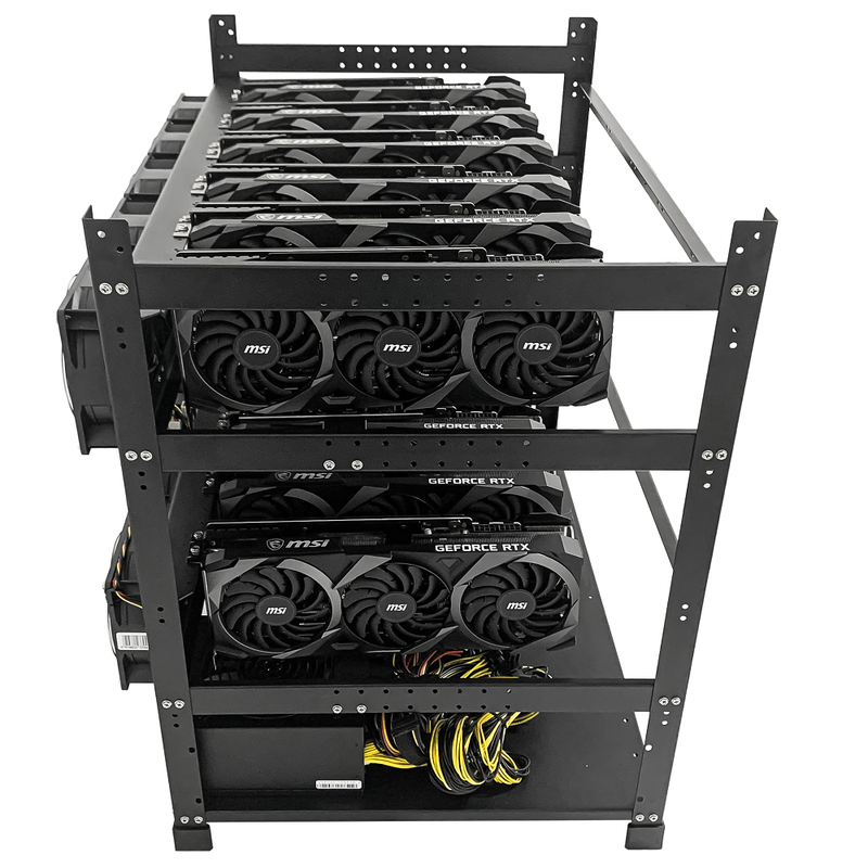 Rig Minage Plateforme Ouverte 2600W - 12 GPU RX 580 | DIY Micro