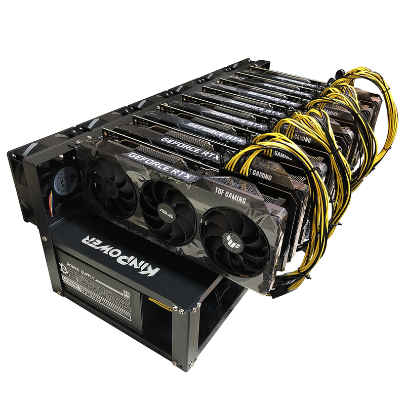 trendyMining Chassis Aluminium empilable pour Rig de Minage - Mining Rig  Cryptomonnaie Altcoin (8 GPU - sans Ventilateur) : : Informatique